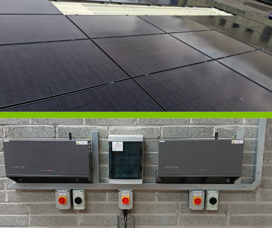 Commercial rooftop solar PV array installed by Verdé in Co. Wicklow